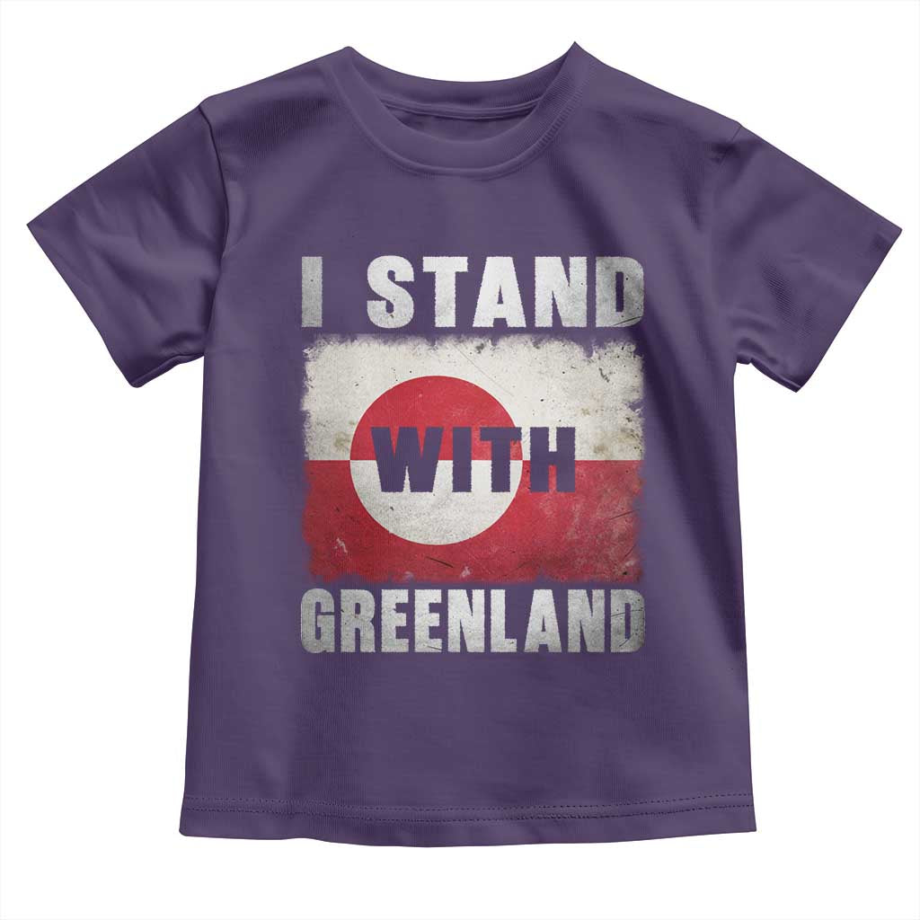 I Stand With Greenland Toddler T Shirt Support Greenlanders Vintage Greenland Flag