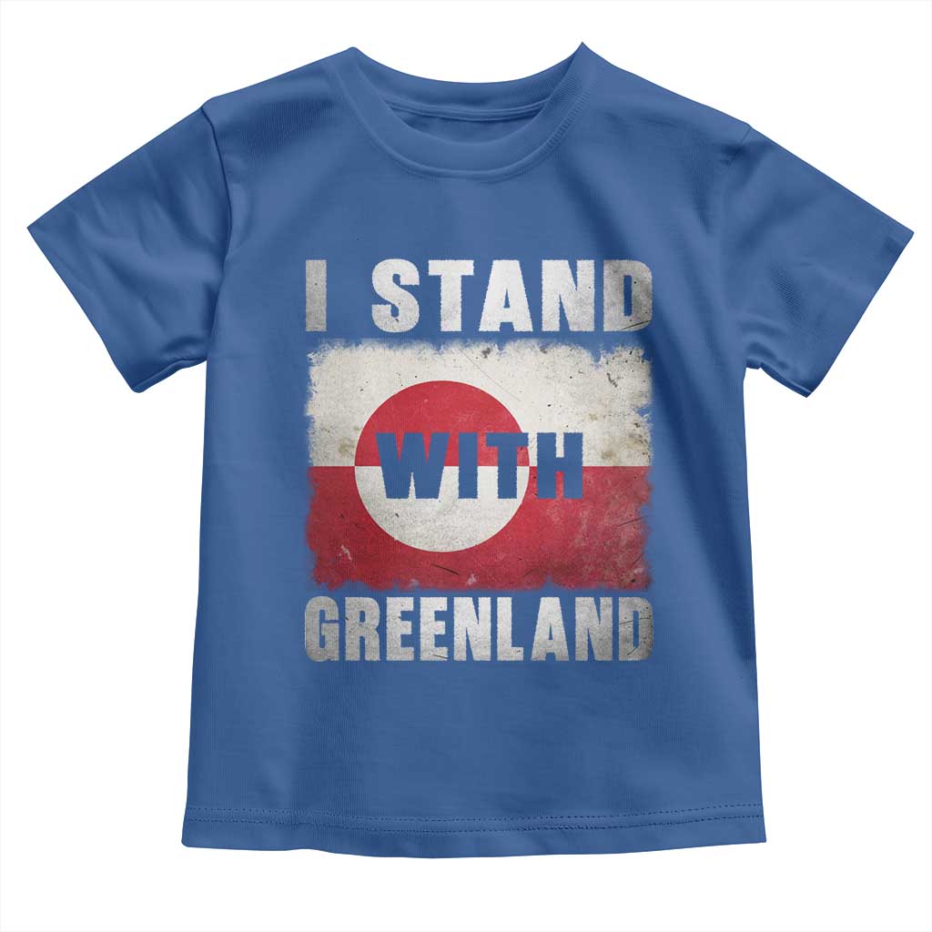 I Stand With Greenland Toddler T Shirt Support Greenlanders Vintage Greenland Flag