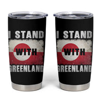I Stand With Greenland Tumbler Cup Support Greenlanders Vintage Greenland Flag
