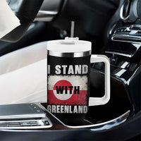 I Stand With Greenland Tumbler With Handle Support Greenlanders Vintage Greenland Flag