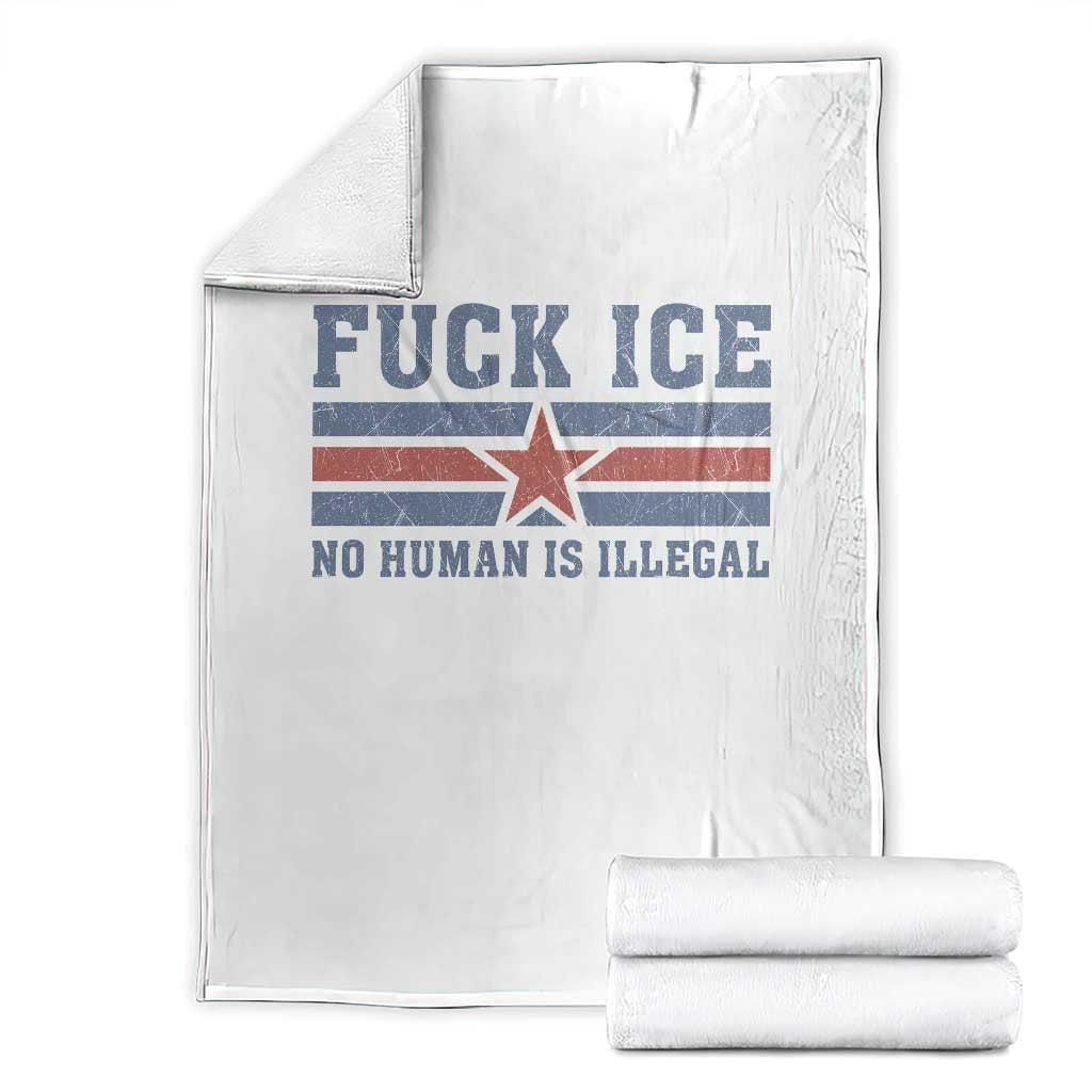 Fck Ice No Human Is Illegal Throw Blanket Political Protest Immigration Activist