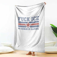 Fck Ice No Human Is Illegal Throw Blanket Political Protest Immigration Activist