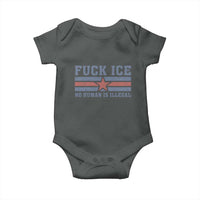 Fck Ice No Human Is Illegal Baby Onesie Political Protest Immigration Activist