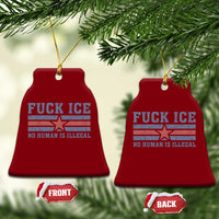 Fck Ice No Human Is Illegal Ceramic Ornament Political Protest Immigration Activist