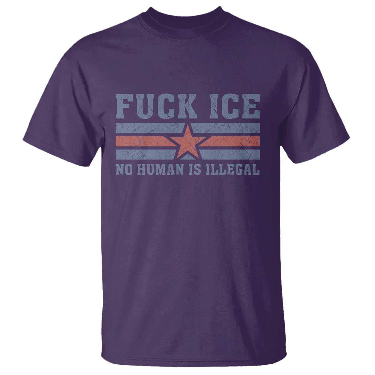 Fck Ice No Human Is Illegal T Shirt Political Protest Immigration Activist