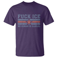 Fck Ice No Human Is Illegal T Shirt Political Protest Immigration Activist