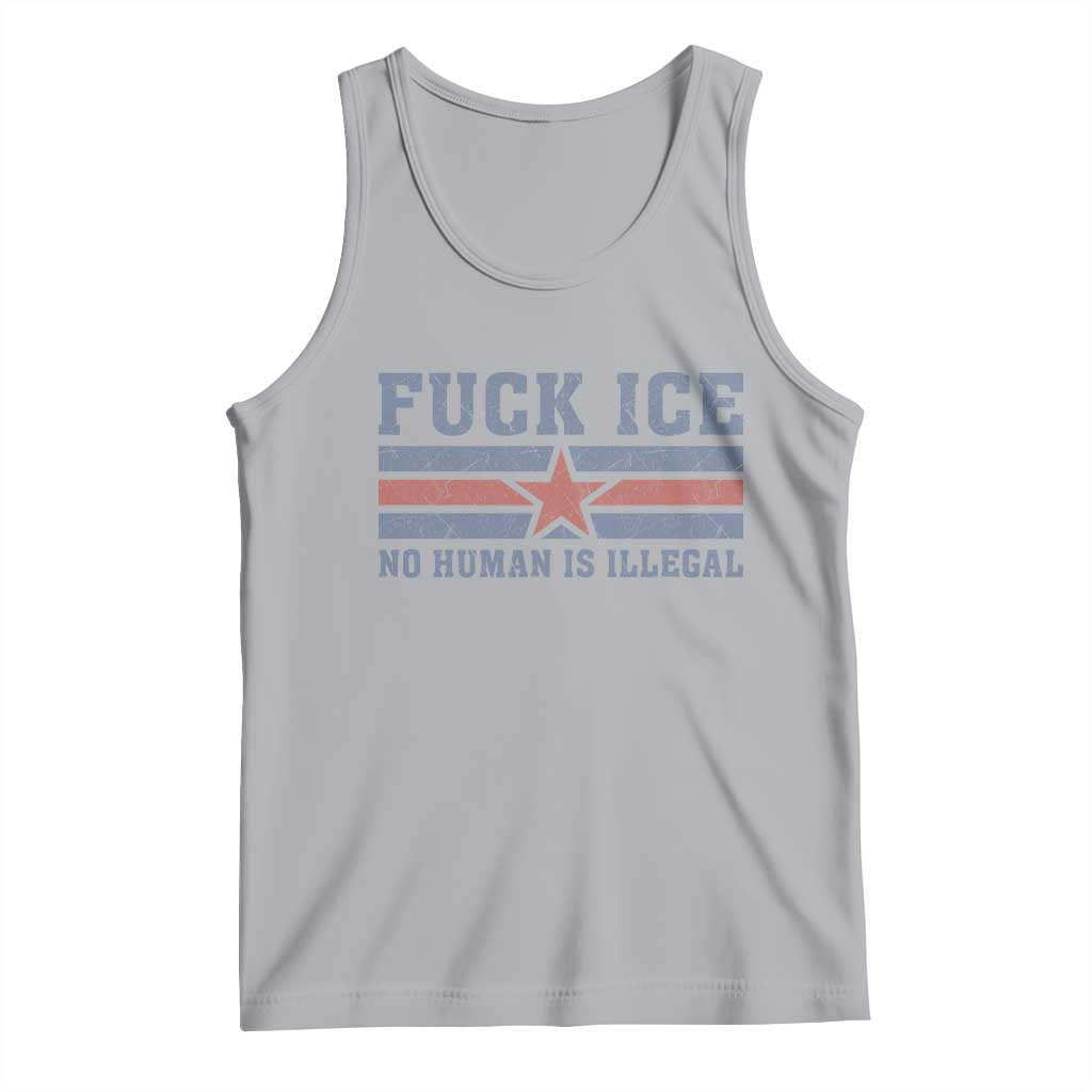 Fck Ice No Human Is Illegal Tank Top Political Protest Immigration Activist