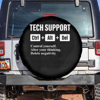 Funny Tech Support Spare Tire Cover Ctrl Alt Del Control Yourself Alter Your Thinking Delete Negativity