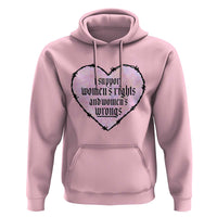 Funny I Support Women's Rights And Women's Wrongs Hoodie Barbed Wire Heart