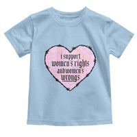 Funny I Support Women's Rights And Women's Wrongs Toddler T Shirt Barbed Wire Heart