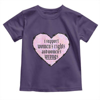 Funny I Support Women's Rights And Women's Wrongs Toddler T Shirt Barbed Wire Heart