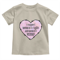 Funny I Support Women's Rights And Women's Wrongs Toddler T Shirt Barbed Wire Heart