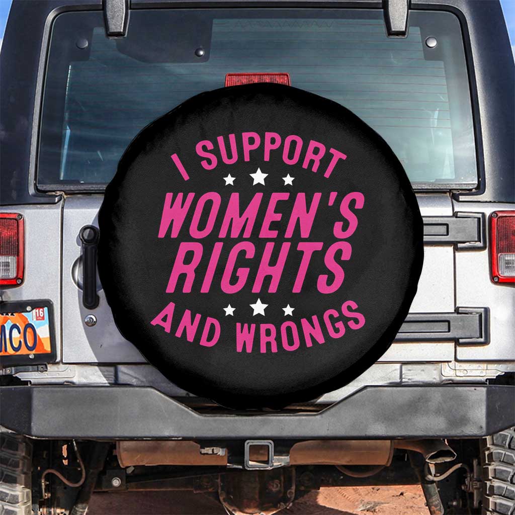 Funny I Support Women's Rights And Wrongs Spare Tire Cover Feminist Star