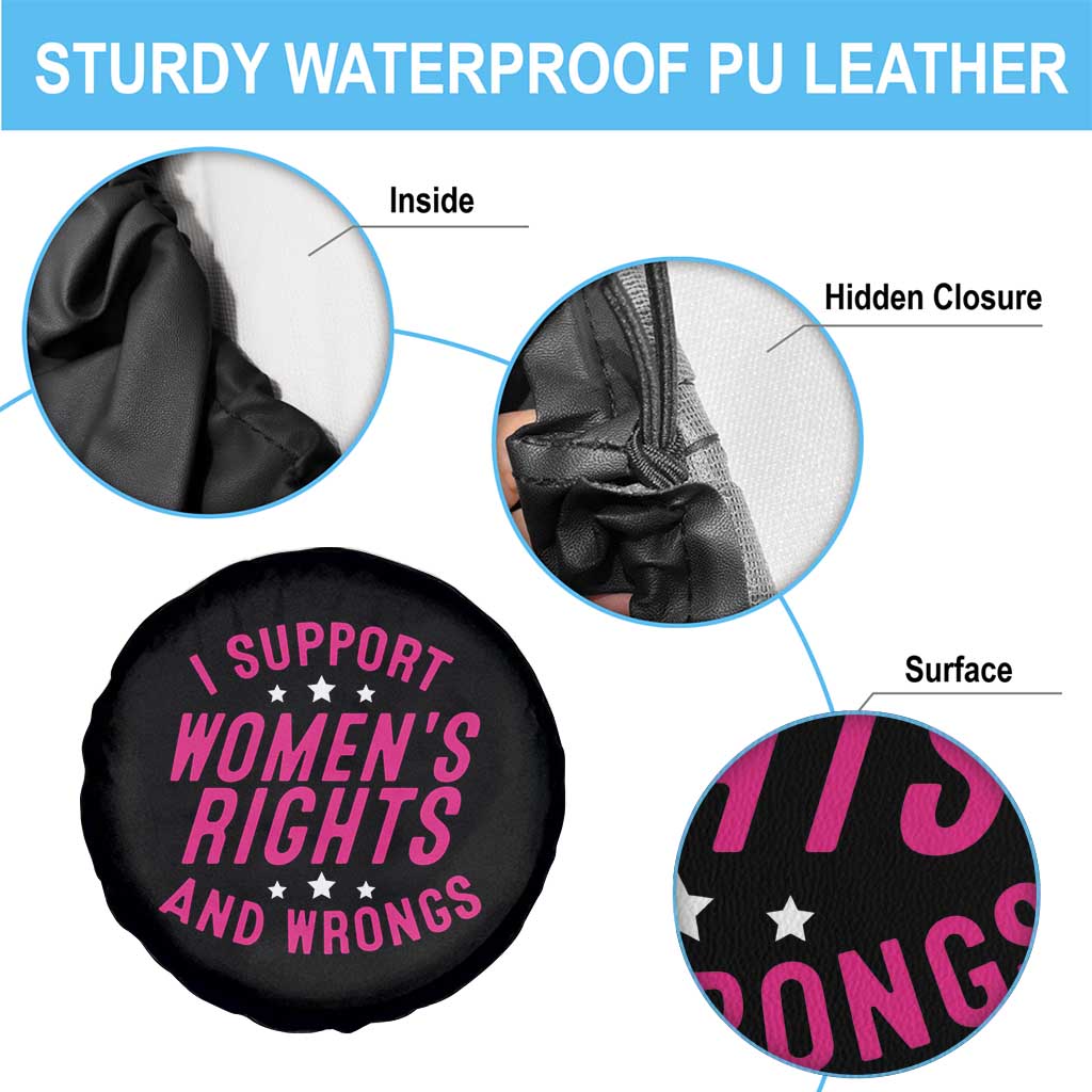 Funny I Support Women's Rights And Wrongs Spare Tire Cover Feminist Star