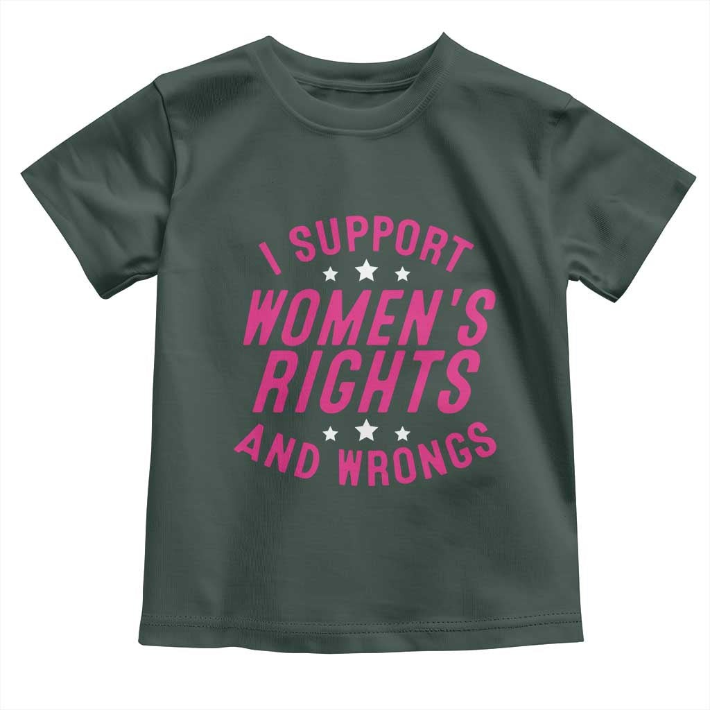 Funny I Support Women's Rights And Wrongs Toddler T Shirt Feminist Star