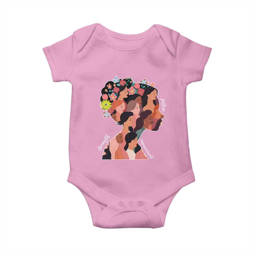 International Women's Day Baby Onesie Justice Strength Empowerment Feminist