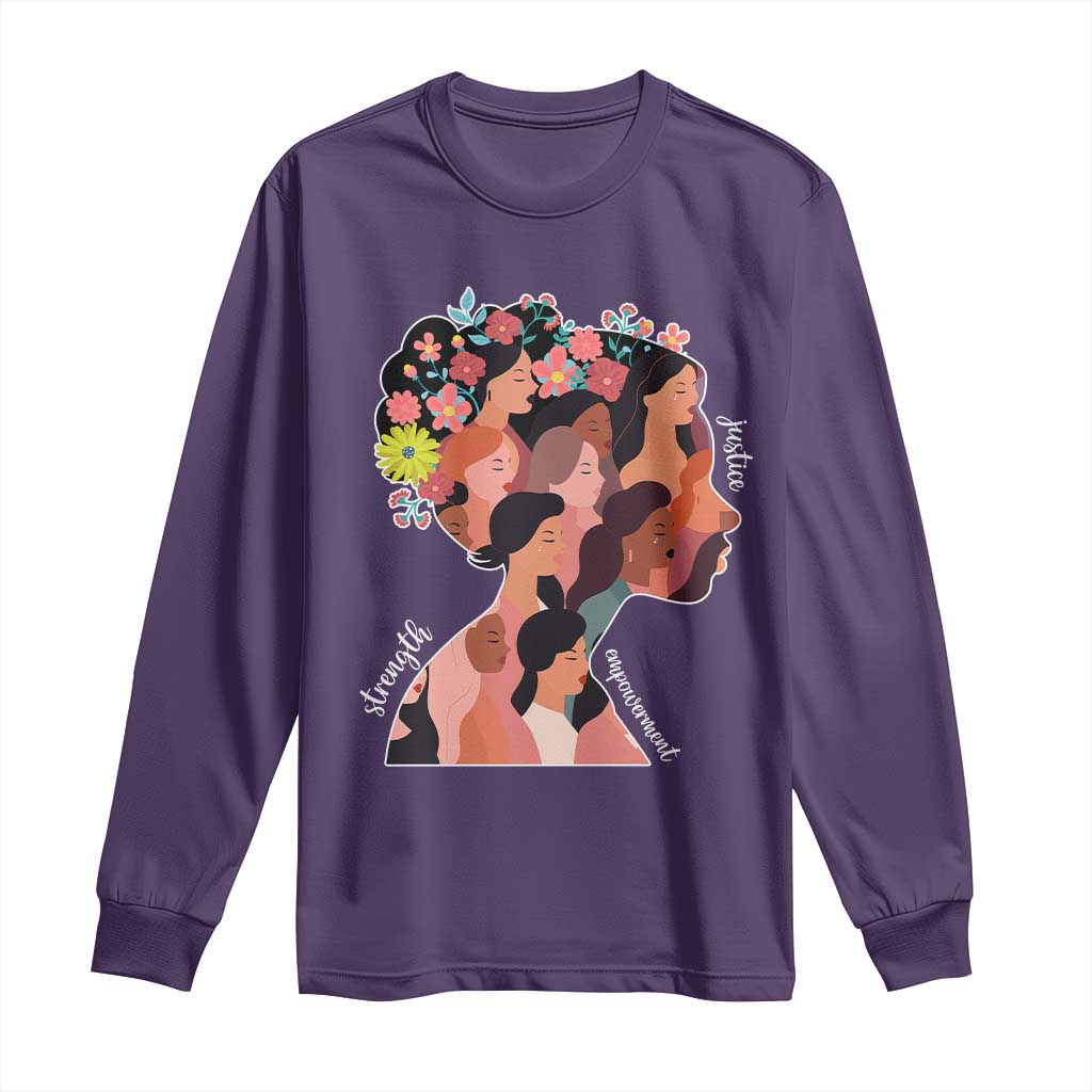 International Women's Day Long Sleeve Shirt Justice Strength Empowerment Feminist