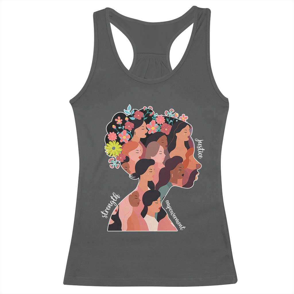 International Women's Day Racerback Tank Top Justice Strength Empowerment Feminist