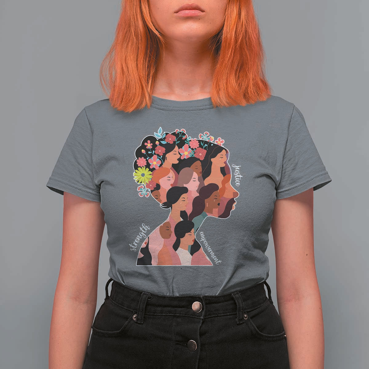 International Women's Day T Shirt For Women Justice Strength Empowerment Feminist