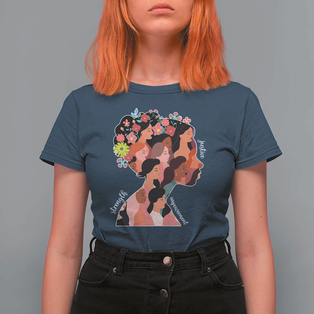 International Women's Day T Shirt For Women Justice Strength Empowerment Feminist