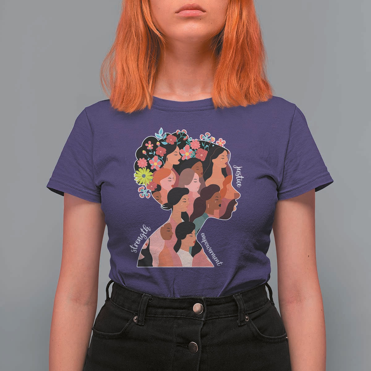 International Women's Day T Shirt For Women Justice Strength Empowerment Feminist
