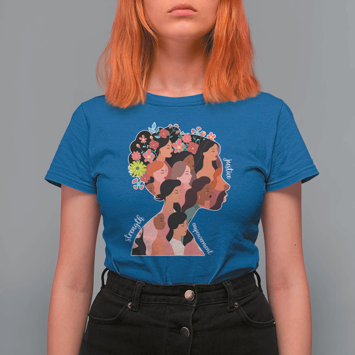 International Women's Day T Shirt For Women Justice Strength Empowerment Feminist