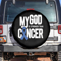 Colorectal Cancer Awareness Spare Tire Cover My God Is Stronger Than Cancer