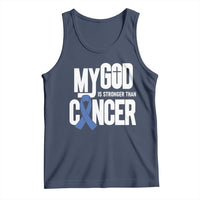Colorectal Cancer Awareness Tank Top My God Is Stronger Than Cancer