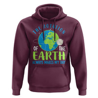 Funny The Rotation Of The Earth Always Makes My Day Hoodie Climate Change Earth Day Moon
