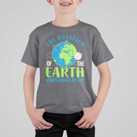 Funny The Rotation Of The Earth Always Makes My Day T Shirt For Kid Climate Change Earth Day Moon