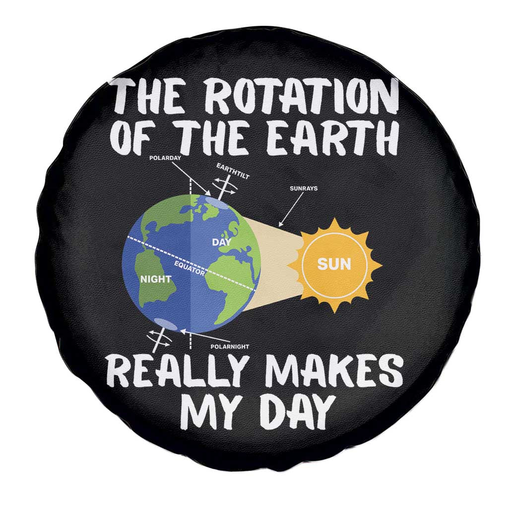 Funny The Rotation Of The Earth Really Makes My Day Spare Tire Cover Climate Change Earth Day