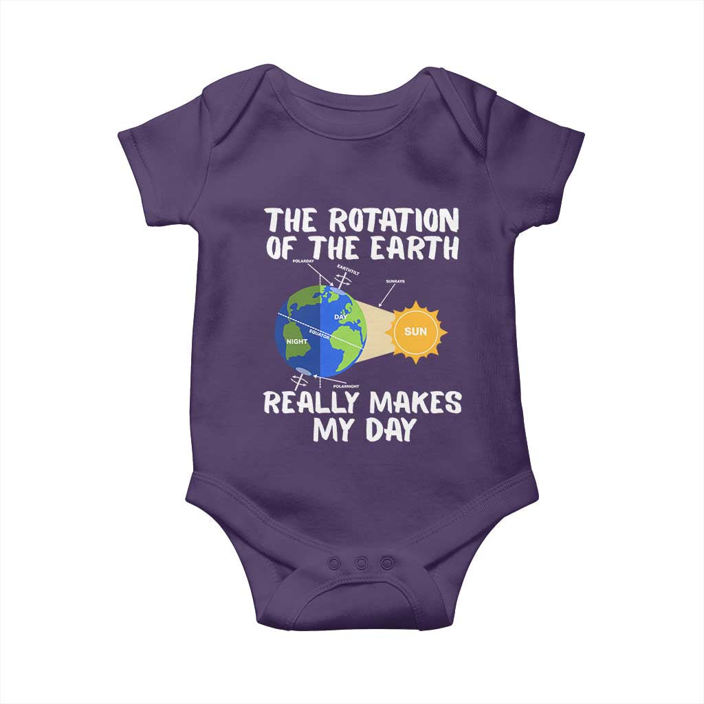 Funny The Rotation Of The Earth Really Makes My Day Baby Onesie Climate Change Earth Day