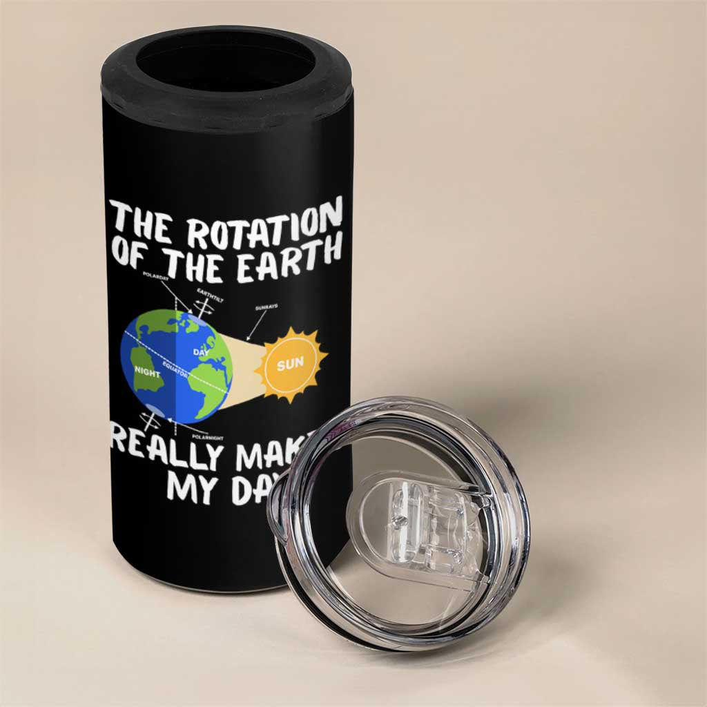 Funny The Rotation Of The Earth Really Makes My Day 4 in 1 Can Cooler Tumbler Climate Change Earth Day