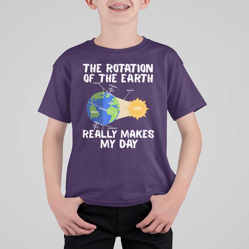Funny The Rotation Of The Earth Really Makes My Day T Shirt For Kid Climate Change Earth Day
