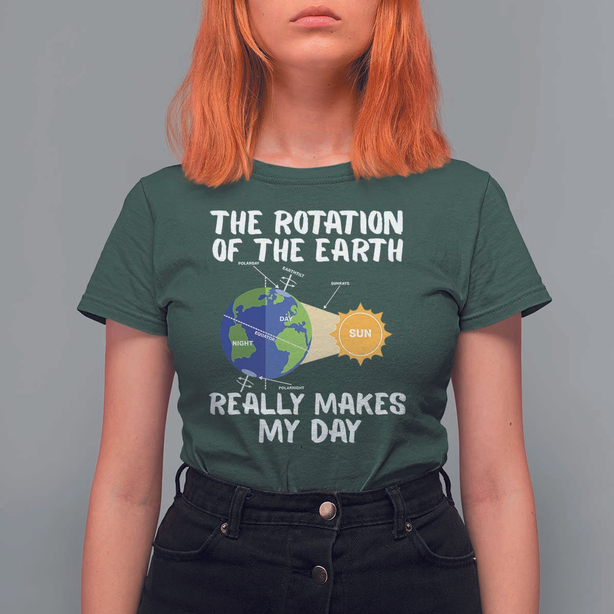 Funny The Rotation Of The Earth Really Makes My Day T Shirt For Women Climate Change Earth Day