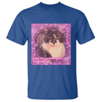 Funny Save The Environment Eat Plastic T Shirt Cat Meme