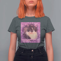 Funny Save The Environment Eat Plastic T Shirt For Women Cat Meme