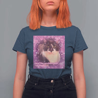 Funny Save The Environment Eat Plastic T Shirt For Women Cat Meme