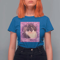 Funny Save The Environment Eat Plastic T Shirt For Women Cat Meme