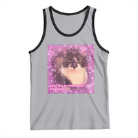 Funny Save The Environment Eat Plastic Tank Top Cat Meme