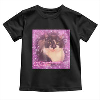 Funny Save The Environment Eat Plastic Toddler T Shirt Cat Meme