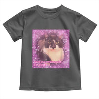 Funny Save The Environment Eat Plastic Toddler T Shirt Cat Meme