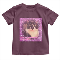 Funny Save The Environment Eat Plastic Toddler T Shirt Cat Meme