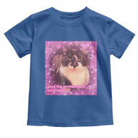 Funny Save The Environment Eat Plastic Toddler T Shirt Cat Meme