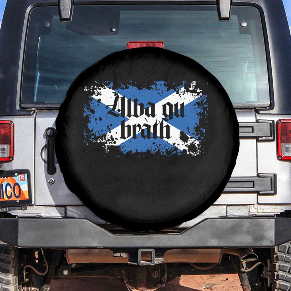 Alba Gu Brath Spare Tire Cover Vintage Scottish Scotland Flag Saltire
