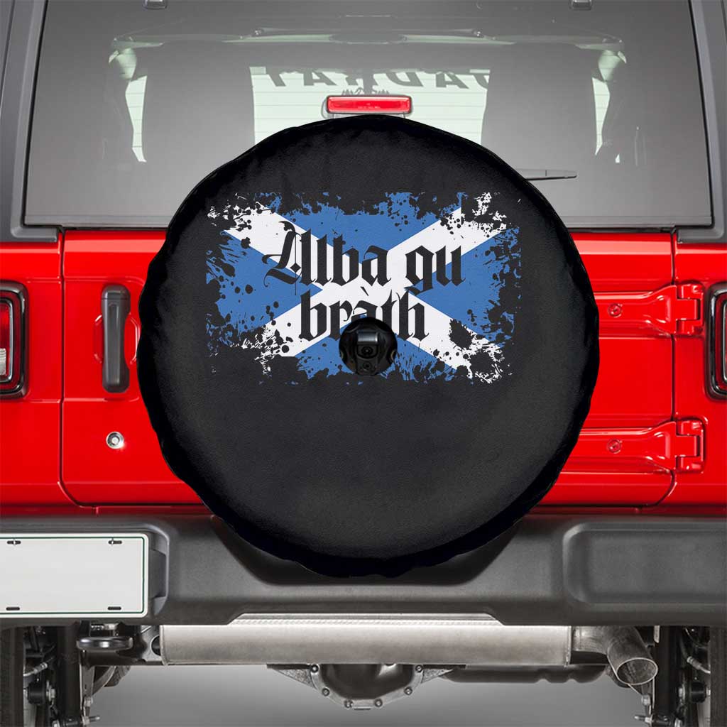 Alba Gu Brath Spare Tire Cover Vintage Scottish Scotland Flag Saltire
