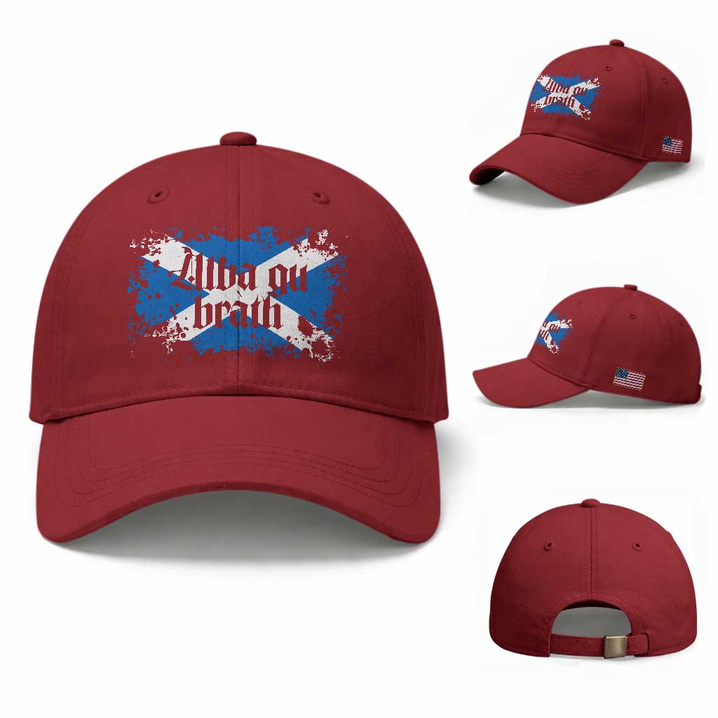 Alba Gu Brath Baseball Cap Vintage Scottish Scotland Flag Saltire