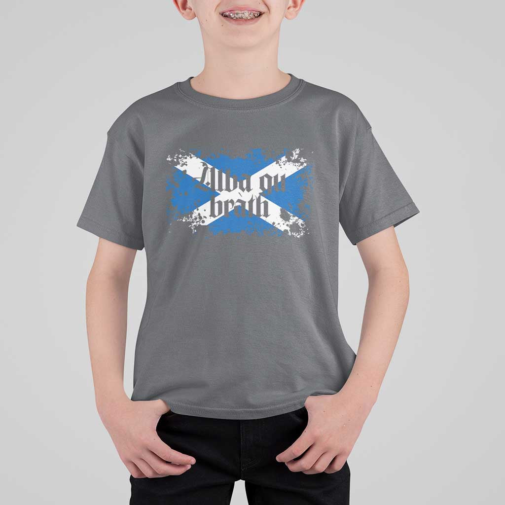 Alba Gu Brath T Shirt For Kid Vintage Scottish Scotland Flag Saltire
