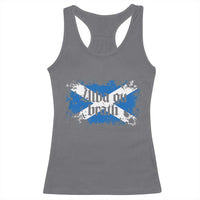 Alba Gu Brath Racerback Tank Top Vintage Scottish Scotland Flag Saltire