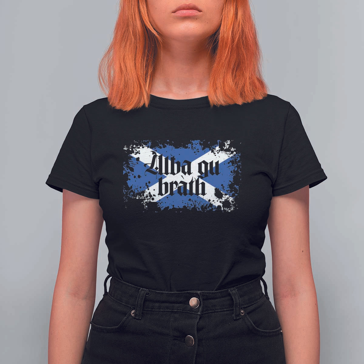 Alba Gu Brath T Shirt For Women Vintage Scottish Scotland Flag Saltire